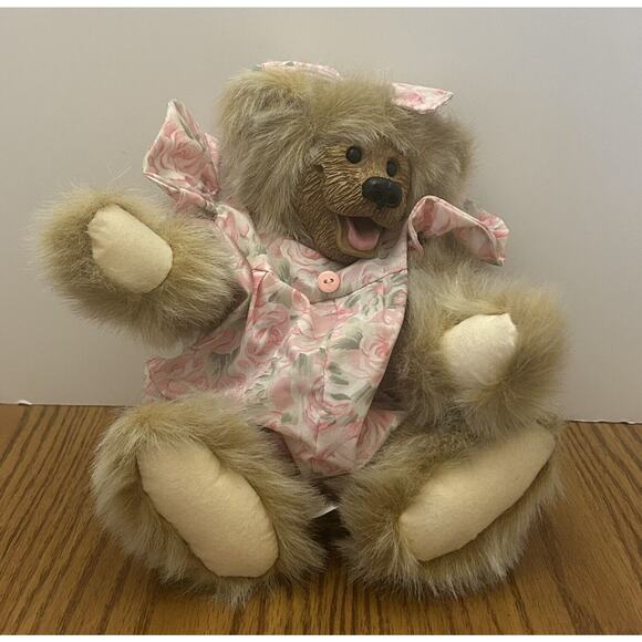 Kimberly's Originals Molly A&A Plush Bear Stuffed Animal Resin Face - Picture 1 of 10